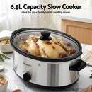 Devanti 6.5L Slow Cooker Electric Multi Cooker with 3 Heat Settings and Keep Warm Function