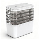 Artiss 5 Tier Portable Storage Box Detachable with Handles Plastic Clear