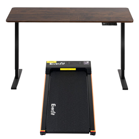 Artiss 140cm Standing Desk Treadmill Motorised Rustic Brown