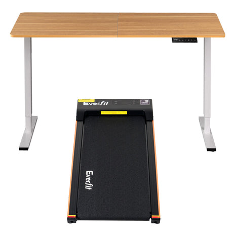 Artiss 140cm Standing Desk Treadmill Motorised Natural Wood