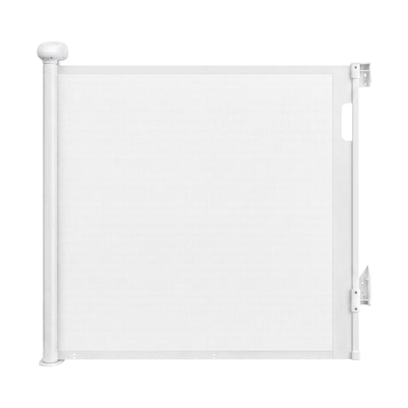 Keezi Retractable Gate Baby Gate Pet Safety Fence Extends up to 140cm White