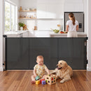 Keezi Retractable Gate Baby Gate Pet Safety Fence Extends up to 400cm Black