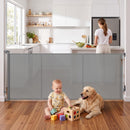 Keezi Retractable Gate Baby Gate Pet Safety Fence Extends up to 400cm Grey
