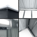 Giantz Garden Shed 2.38x1.31M w/Metal Base Sheds Outdoor Storage Tool Workshop Sliding Door