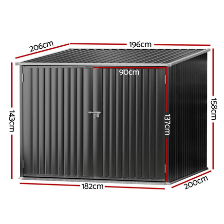 Giantz Garden Shed Sheds Outdoor Storage 2.06x1.96M Tool Workshop House Shelter
