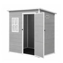 Giantz Garden Shed Outdoor Storage Box 1.87x1.28M Resin Tool Shed Backyard Grey