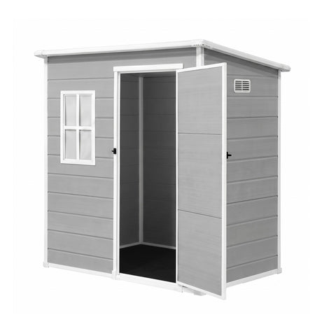 Giantz Garden Shed Outdoor Storage Box 1.87x1.28M Resin Tool Shed Backyard Grey