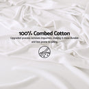 Giselle King 500TC Cotton 4Pcs Sheet Set with 40cm Extra Deep Pocket for Thick Mattresses Sateen Weave for Sweaty Nights White