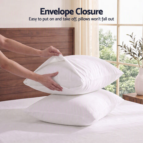 Giselle King 500TC Cotton 4Pcs Sheet Set with 40cm Extra Deep Pocket for Thick Mattresses Sateen Weave for Sweaty Nights White