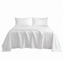 Giselle King 500TC Cotton 4Pcs Sheet Set with 40cm Extra Deep Pocket for Thick Mattresses Sateen Weave for Sweaty Nights White