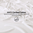 Giselle Kingsingle 500TC Cotton 4Pcs Sheet Set with 40cm Extra Deep Pocket for Thick Mattresses Sateen Weave for Sweaty Nights White