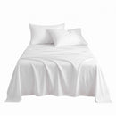Giselle Kingsingle 500TC Cotton 4Pcs Sheet Set with 40cm Extra Deep Pocket for Thick Mattresses Sateen Weave for Sweaty Nights White