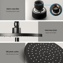 Cefito 9'' Rain Shower Head Set Handheld Round High Pressure Twins Tap Chrome