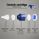 Cefito 9'' Rain Shower Head Set Handheld Round High Pressure Twins Tap Chrome