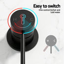 Cefito 9'' Rain Overhead Swivel Shower Head with Wall Bathroom Mixer