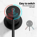 Cefito 4.5" Handheld Shower Head Round with Wall Bathroom Mixer