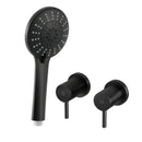 Cefito 4.5" Handheld Shower Head Round with Wall Twin Swivel Bathroom Tap