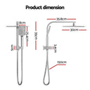 12" Rain Shower Head Set with 3-Mode Handheld Brass High Pressure WELS Chrome