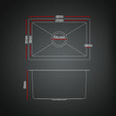 Cefito Stainless Steel Sink 30x45CM With Pull Out Mixer Tap Kitchen Basin Single Bowl Black