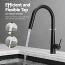 Cefito Stainless Steel Sink 70x45CM With Pull Out Mixer Tap Kitchen Basin Single Bowl Black
