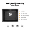 Cefito Kitchen Sink 55x45cm Granite Stone Sink Single Bowl Black