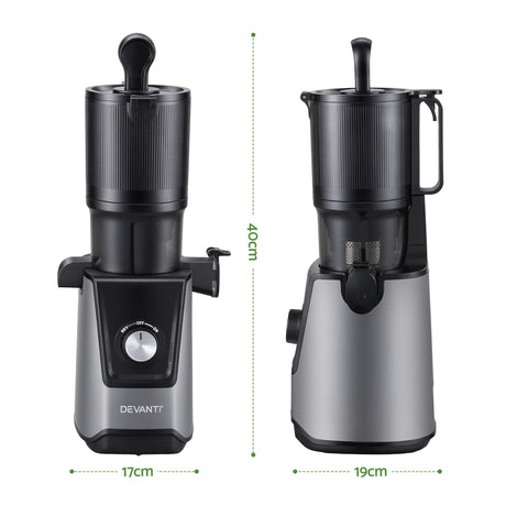 DEVANTI Slow Juicer Cold Press 200W for Fruit Vegetable Juice