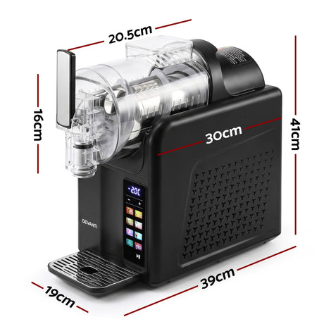 Devanti Slushie Machine 2L Frozen Drink Maker Ice Cream Cocktail Slush Maker Black