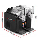 Devanti Slushie Machine 4L Dual Tanks Frozen Drink Ice Cream Maker