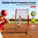 Everfit Baseball Pitching Net L Screen Softball Practice Portable Black