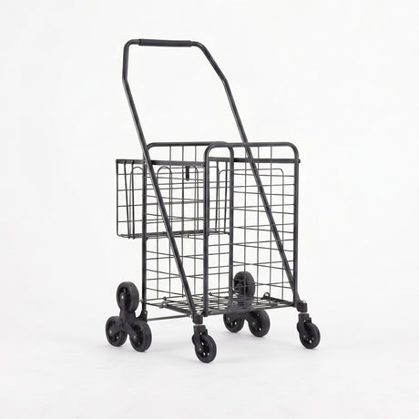 Emajin Shopping Trolley Cart Folding Aluminium Utility Cart Black