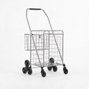 Emajin Shopping Trolley Cart Folding Aluminium Utility Cart Silver