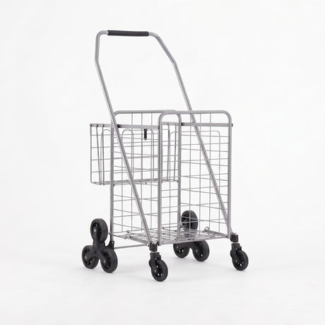 Emajin Shopping Trolley Cart Folding Aluminium Utility Cart Silver