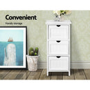 Artiss Bedside Table Bathroom Storage Cabinet 3 Drawers White