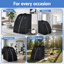 Devanti Portable Steam Sauna Tent 1000W 2L Steamer Pot Personal Home SPA Timer