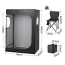 Devanti Portable Steam Sauna Tent 2 Person 1000W 3L Steamer Home SPA 60Min Timer