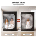 Devanti Portable Steam Sauna Tent 2 Person 1000W 3L Steamer Home SPA 60Min Timer