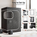 Devanti Portable Steam Sauna Tent 2 Person 1000W 3L Steamer Home SPA 60Min Timer