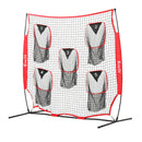 Everfit 1.8m Football Training Net 5 Target Portable Soccer Goal Nets Rebounder