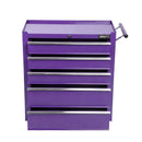 Giantz 5 Drawer Tool Chest Trolley Cabinet Toolbox Heavy Duty Garage Storage Organiser Purple