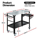 Giantz Welding Table Cart with Tool Storage 130KG Capacity Mobile Workstation