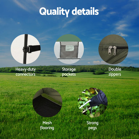 Weisshorn 22L Portable Camping Toilet Shower Tent Changing Room Outdoor Loo Set