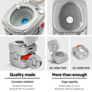 Weisshorn 22L Portable Camping Toilet Shower Tent Changing Room Outdoor Loo Set