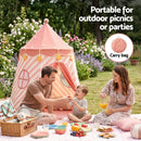 Keezi Kids Play Tent with Star Lights and Window Carry Bag 116cmx153cm Playhouse