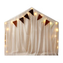 Keezi Kids Play Tent with Star Lights Windows Flag 144cmx95cm Playhouse