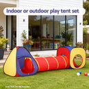Keezi Kids Playhouse Play Tent Pop Up Teepee Castle Crawl Tunnel Outdoor Indoor Toys Children Gift