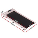 Everfit 3 in 1 Walking Pad Treadmill 12% Incline Under Desk Treadmills for Home Gym With 38cm Wide Belt Pink