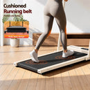 Everfit 3 in 1 Walking Pad Treadmill 12% Incline Foldable Under Desk Treadmills for Home 38cm Beige
