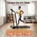 Everfit 3 in 1 Walking Pad Treadmill 12% Incline Foldable Under Desk Treadmills for Home Gym With 38cm Wide Belt Black