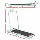 Everfit 3 in 1 Walking Pad Treadmill 12% Incline Foldable Under Desk Treadmills for Home 38cm Green