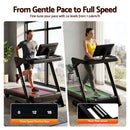 Everfit 500mm Wide Belt Treadmill 30% Auto Incline Foldable Treadmills for Home with LED Lights